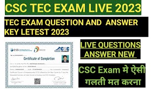 TEC CSC ID For Final Exam CSC Exam Question And Answer  CSC ID For Exam2024 [upl. by Gabe542]