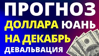 Прогноз курса доллара на декабрь Девальвация Юань Прогноз доллара 2022 Дефолт Курс рубля евро [upl. by Lednik]