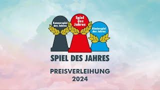 Preisverleihung Spiel des Jahres 2024 Kinderspiel des Jahres 2024 und Kennerspiel des Jahres 2024 [upl. by Lemar]