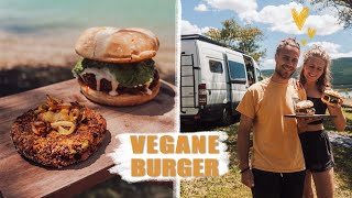 VEGANE BURGER selber machen  Patty aus Kidney Bohnen [upl. by Ainessey]