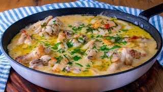 La receta perfecta de pollo al sartén en salsa bechamel ¡No busques más Gustosotv [upl. by Polinski]