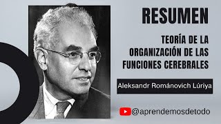 RESUMEN Teoría de la organización de las funciones cerebrales Aleksandr Románovich Lúriya [upl. by Aicilla]