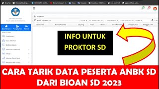 CARA TARIK DATA PESERTA ANBK SD 2023 DARI BIOAN SD [upl. by Rosio499]