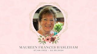 A Celebration of the Life of Maureen Frances Hasleham [upl. by Atterual]