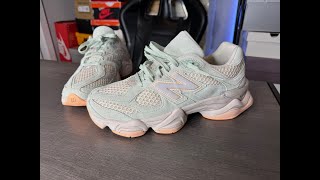 Whitaker Group New Balance 9060 Missing Pieces Silver Moss Green On Feet Review [upl. by Also]