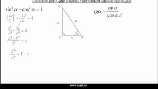 Основне релације између тригонометријских функција [upl. by Ojyllek]