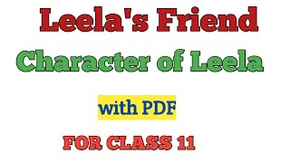 Describe the character of LeelaLeelas Friend [upl. by Anaidiriv]