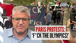 AntiOlympics protests erupt in Paris before Opening Ceremony  Edge of Sports [upl. by Htyderem]