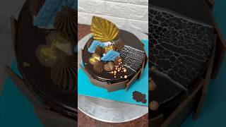 Chocolate mirror glaze cake design recipe chocolatecakerecipe cake youtubeshorts shorts 🍫 [upl. by Tania155]