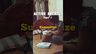 Active Recall method to remember more efficiently for exam apsc adre studyvlog study [upl. by Ellehcil734]