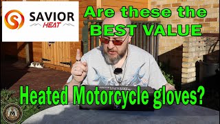 Are these the BEST VALUE heated Motorcycle gloves SAVIOR HEAT [upl. by Lilllie]