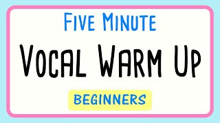 5 Minute Vocal Warm Up for Beginner Singers  Fun For All Ages [upl. by Adnir]