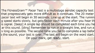 The FitnessGram Pacer test is a multistage aerobic capacity test that progressively gets more diffic [upl. by Anomahs]