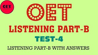 OET listening practice material partB [upl. by Lraep]