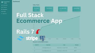 Fullstack ECommerce Ruby on Rails 7 Hotwire Tailwind Stripe PostgreSQL [upl. by Averir194]