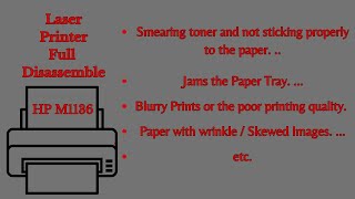 Hp m1136 laser printer full disassembly [upl. by Slerahc961]