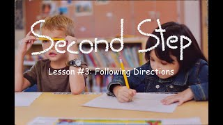 Second Step Kindergarten  Lesson 3  Following Directions [upl. by Eener]