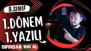 9Sınıf Matematik  1Dönem 1Yazılı  SIFIRDAN 100 AL [upl. by Sukul]