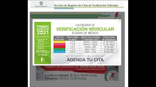 Cómo agendar cita para la verificación vehicular en el Estado de México por INTERNET  EDOMEX [upl. by Josie179]