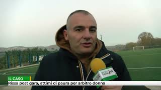 Rissa post gara attimi di paura per arbitro donna [upl. by Nollad]