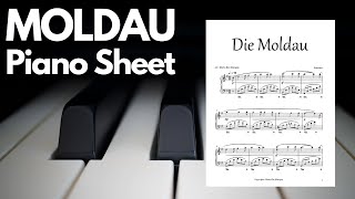 Moldau Piano Sheet Music  Easier Version  Smetana [upl. by Dnalerb109]