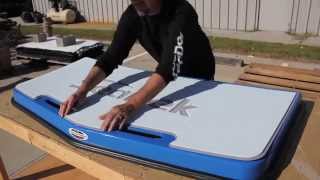 Applying a SeaDek Swim Platform Pad  iboatscom [upl. by Akemed]