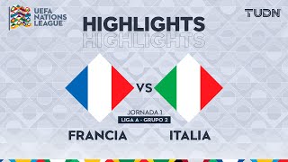 HIGHLIGHTS  Francia vs Italia  UEFA Nations League 2024  TUDN [upl. by Kissee102]