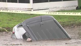 Woman drove into Hallandale Beach canal mistook it for flooded road [upl. by Hpeosj]