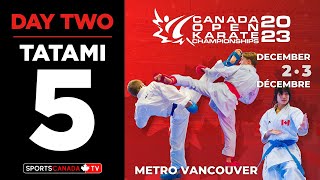 2023 Canada Open Karate Championships  DAY 2  Tatami 5 December 3 2023 [upl. by Beeson]