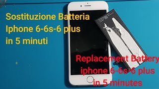 Come sostituire batteria iphone 6 6s 6 plus in 5 minuti [upl. by Assyral447]