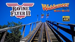 2022 Ravine Flyer II Roller Coaster On Ride Front Seat 4K POV Waldameer Park [upl. by Ilac]