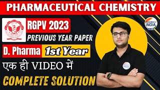 RGPV  Pharmaceutical Chemistry  DPharma  1 Year  Complete Video Solution [upl. by Elrod522]