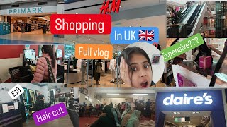 My1st Haircut In UK🇬🇧  Shopping In UK 🇬🇧 Pati Ko Lutloo Aaj Mokaa Hai Or Dastoor Bhi 😁🤗 [upl. by Asoj]