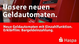 Bargeldeinzahlung  Hamburger Sparkasse  Neue Geldautomaten mit Einzahlfunktion [upl. by Losiram]