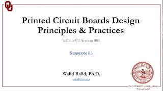 ECE5973Session 03 PCB Design Principles and Practices using Altium Designer [upl. by Mccall]