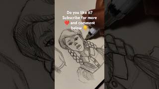 Pretty girl portrait drawing art pencilart sketch viral shorts [upl. by Lion310]