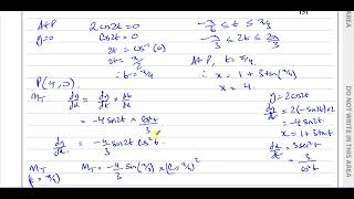 WMA1401 IAL Edexcel P4 October 2022Q6 Parametric Equations Differentiation Domain amp Range [upl. by Stricklan]