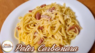 Pâtes Carbonara  Vraie Recette Italienne Facile et Rapide [upl. by Yendic]