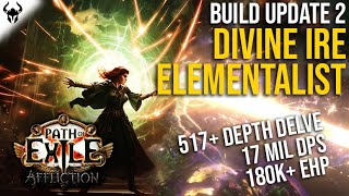 17MIL DPS RAILGUN BUILD Divine Ire Elementalist Build  Update 2  PoE 323 Affliction [upl. by Platto]