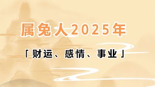 生肖属兔人2025年感情运势、事业运势整体分析 生肖兔 运势 2025年 [upl. by Aeikan242]