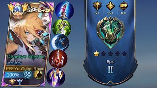 LESLEY NEW SEASON BEST BUILDS amp EMBLEMS TO RANK UP🔥 MUST TRY [upl. by Feetal]