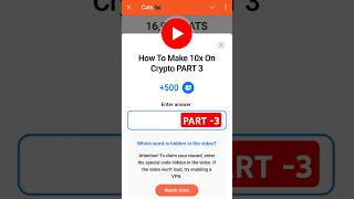 How To Make 10x On Crypto PART 3 New Cats Video Code Today  Cats New Youtube Video Code Today [upl. by Nomma]