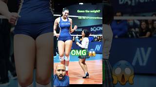 Tallest volleyball player dancing in spotlight viralvideo sports volleyball womeninsports [upl. by Alegnat]