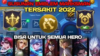 TERBARU  CARA SETTING EMBLEM MARKSMAN PALING SAKIT 202  EMBLEM MARKSMAN TERSAKIT [upl. by Egap]