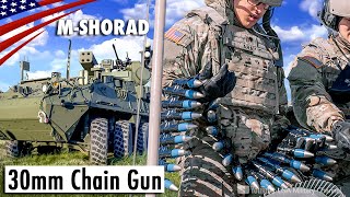 30mm Chain Gun US Armys New Air Defense quotStryker MSHORADquot Weapons Load amp Live Fire [upl. by Rosmunda]