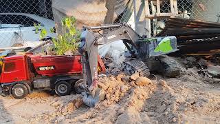 New project cleaning poor team excavator hulna truck 264 [upl. by Savanna]