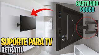 COMO FAZER UM SUPORTE PARA TV RETRATIL MUITO BARATO  FAÇA VOCÊ MESMO DIY suporte retrátil para tv [upl. by Auliffe862]