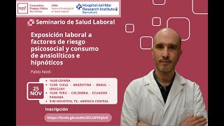 “Exposición laboral a factores de riesgo psicosocial y consumo de ansiolíticos e hipnóticos” [upl. by Attem]