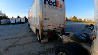 A DAY IN FEDEX LINEHAUL TRUCKING DOUBLE PUP TRAILERS ONCE AGAIN [upl. by Eelrebmyk]