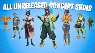 All Unreleased SurveyConcept Skins Fortnite Survey Skins [upl. by Loise]